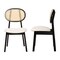 Baxton Studio Darrion Mid-Century Modern Cream Fabric and Black Finished Wood 2-Piece Dining Chair Set 234-2PC-13299-ZORO - alternate 6